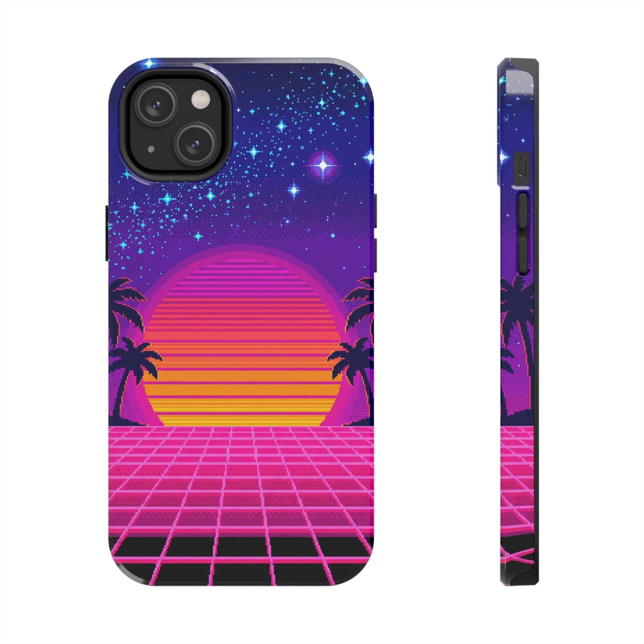 Retro Pixel 8-Bit Sunset — Tough Phone Case