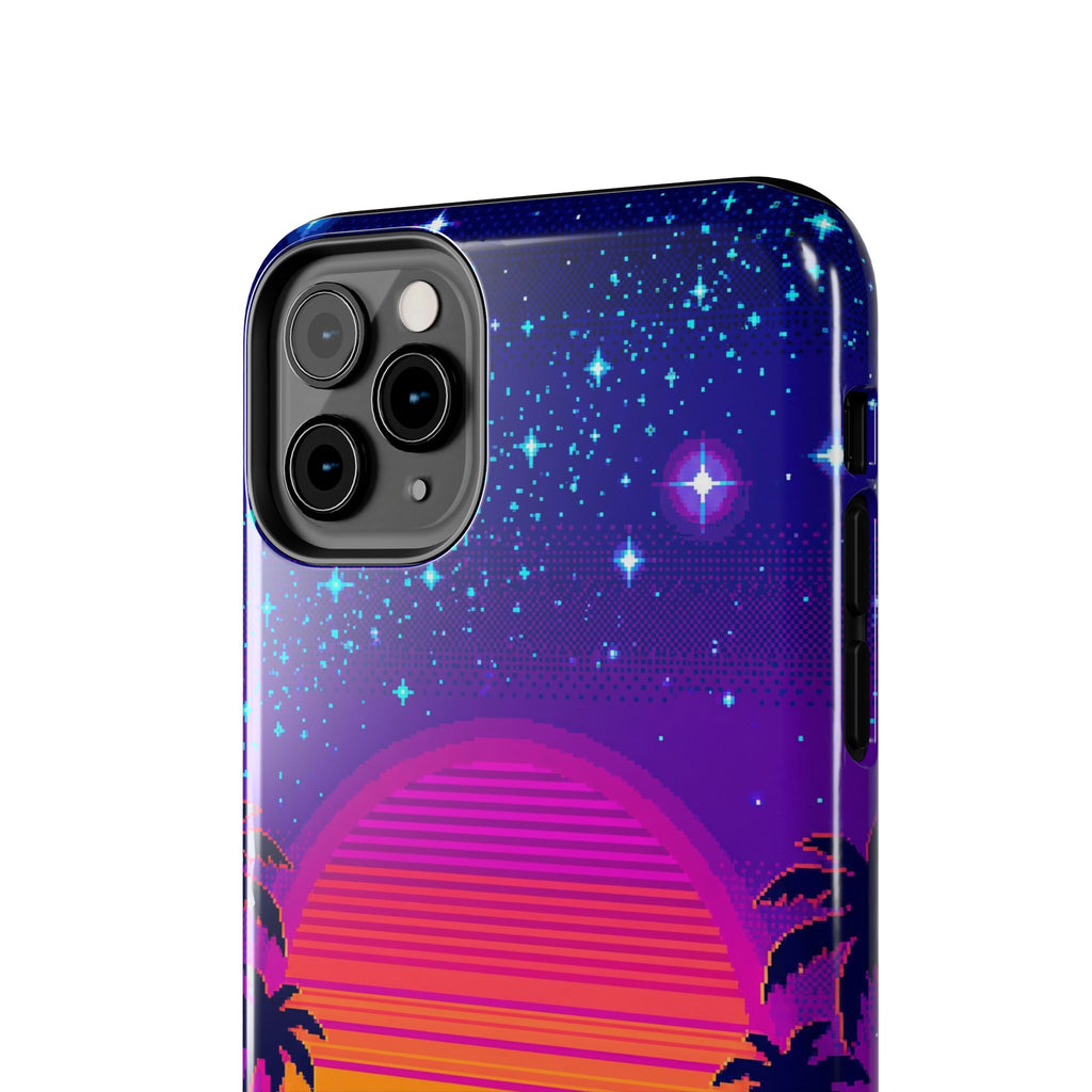Retro Pixel 8-Bit Sunset — Tough Phone Case