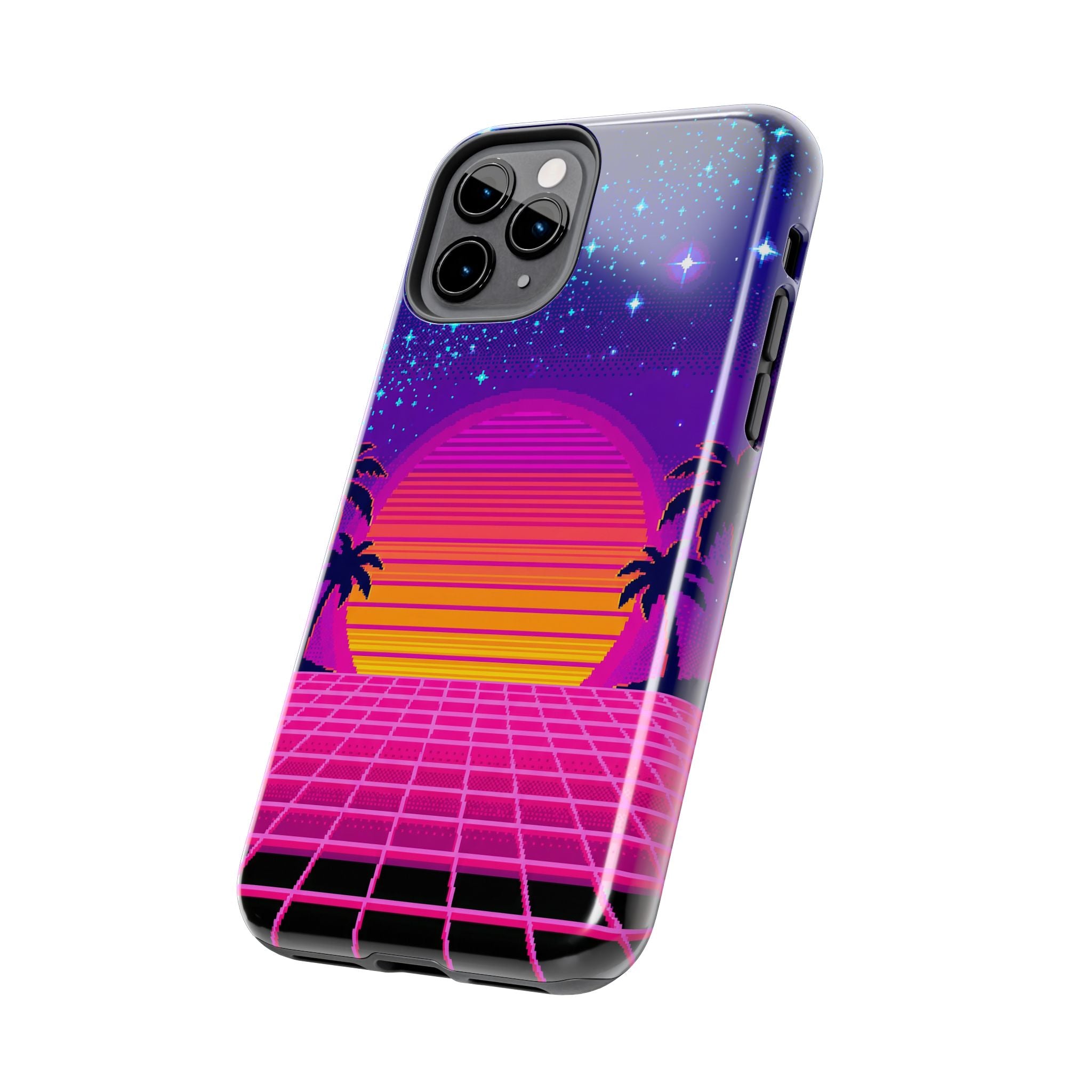 Retro Pixel 8-Bit Sunset — Tough Phone Case