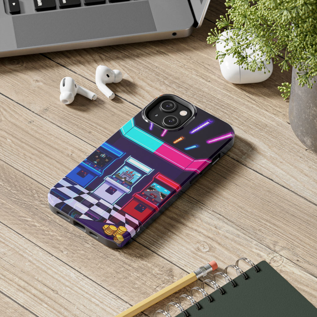 Retro Pixel Arcade Nights — Tough Phone Case