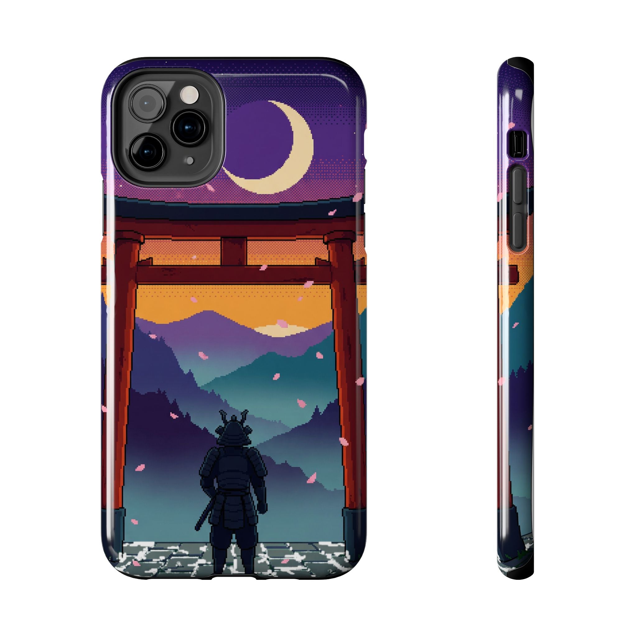 Retro Pixel Lone Samurai — Tough Phone Case