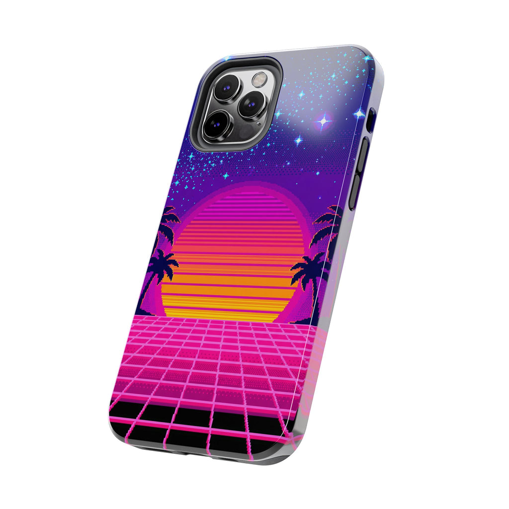 Retro Pixel 8-Bit Sunset — Tough Phone Case