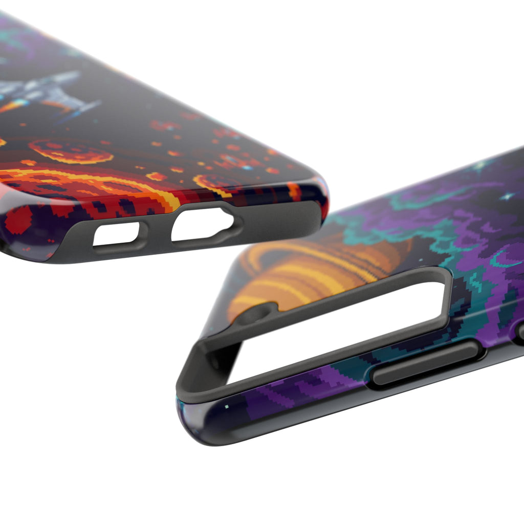 Retro Pixel Galactic Hero — Tough Phone Case