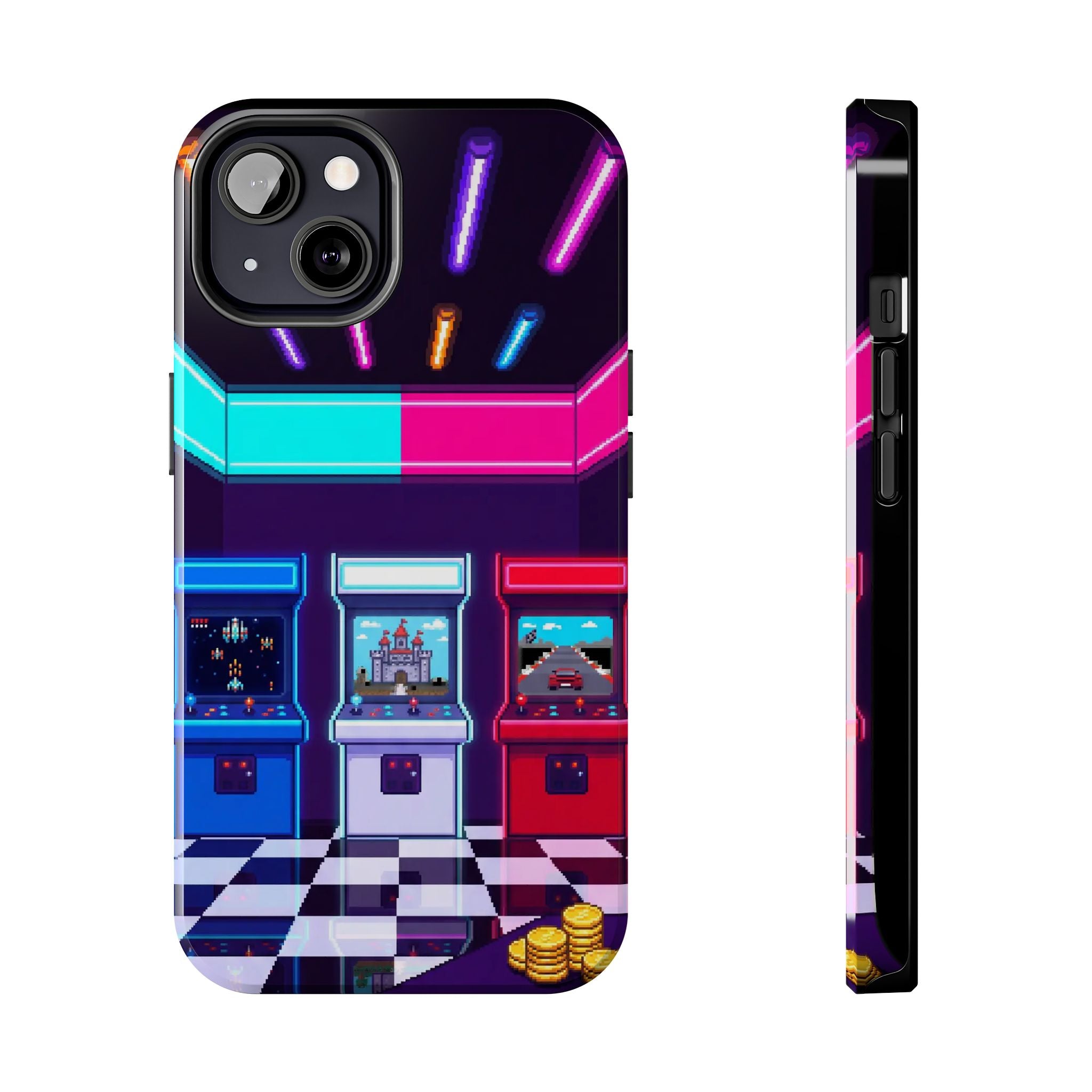 Retro Pixel Arcade Nights — Tough Phone Case
