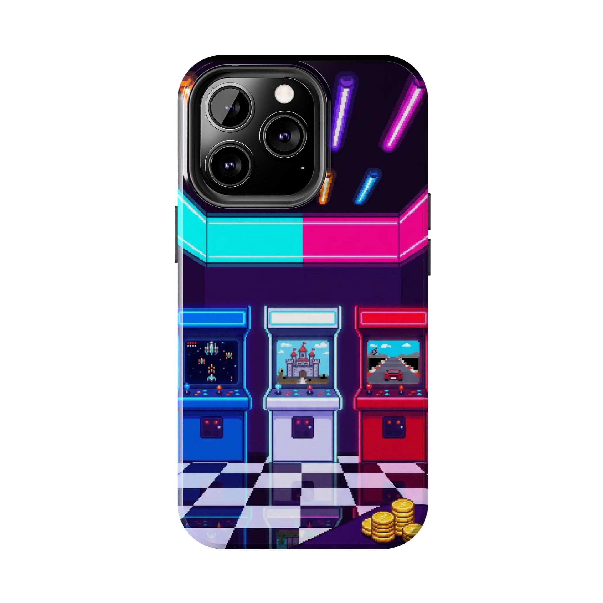Retro Pixel Arcade Nights — Tough Phone Case