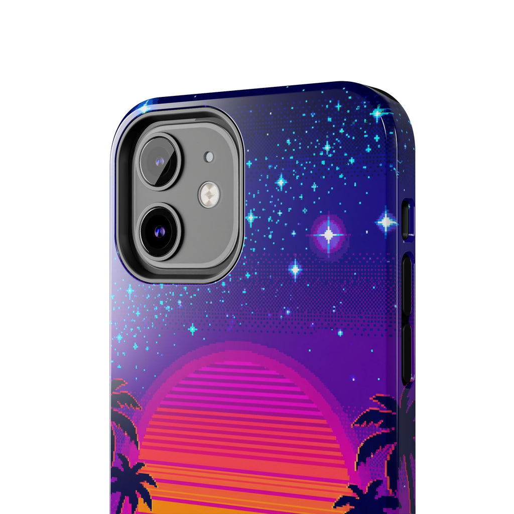 Retro Pixel 8-Bit Sunset — Tough Phone Case