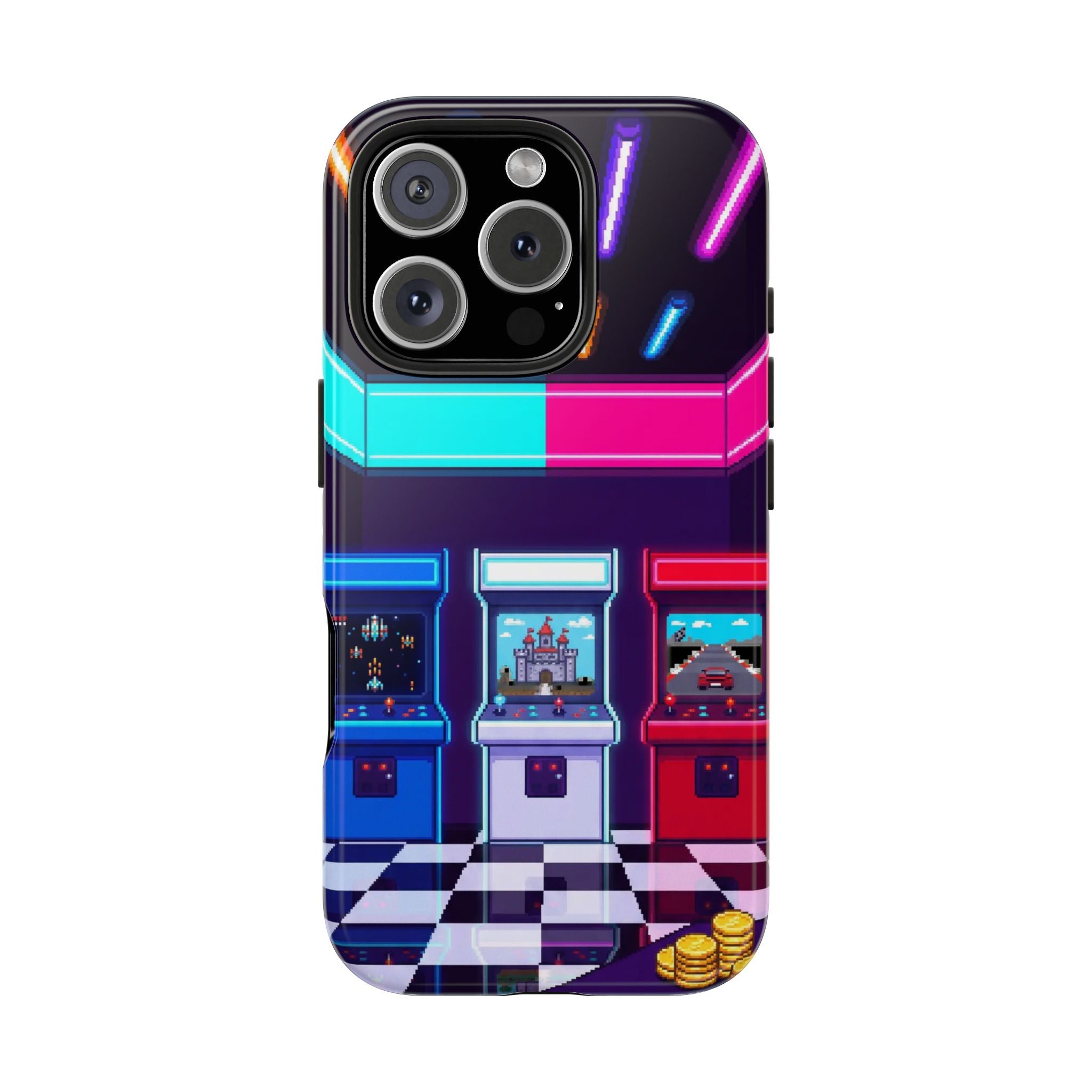 Retro Pixel Arcade Nights — Tough Phone Case