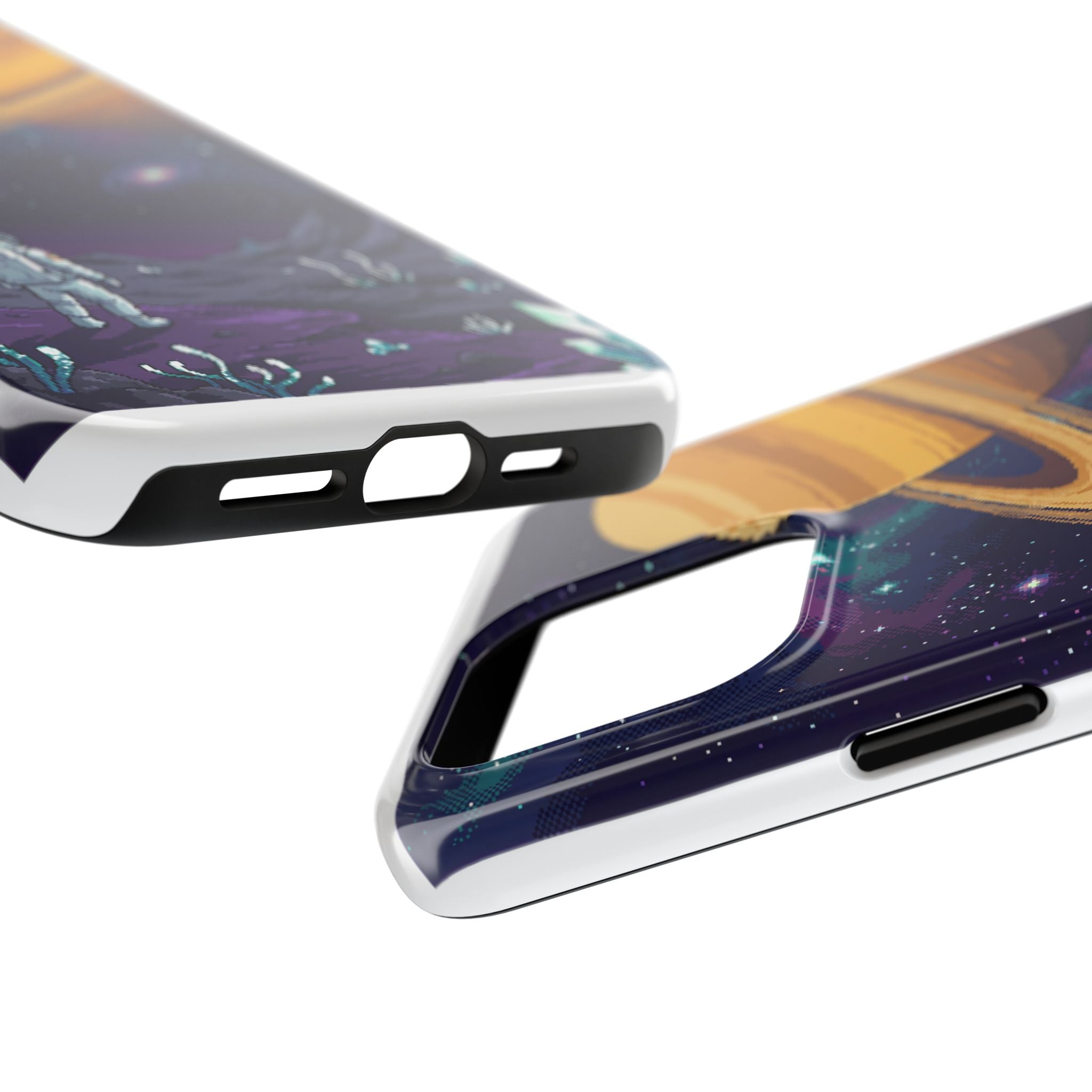 Retro Pixel Astronaut on an Alien World — Tough Phone Case