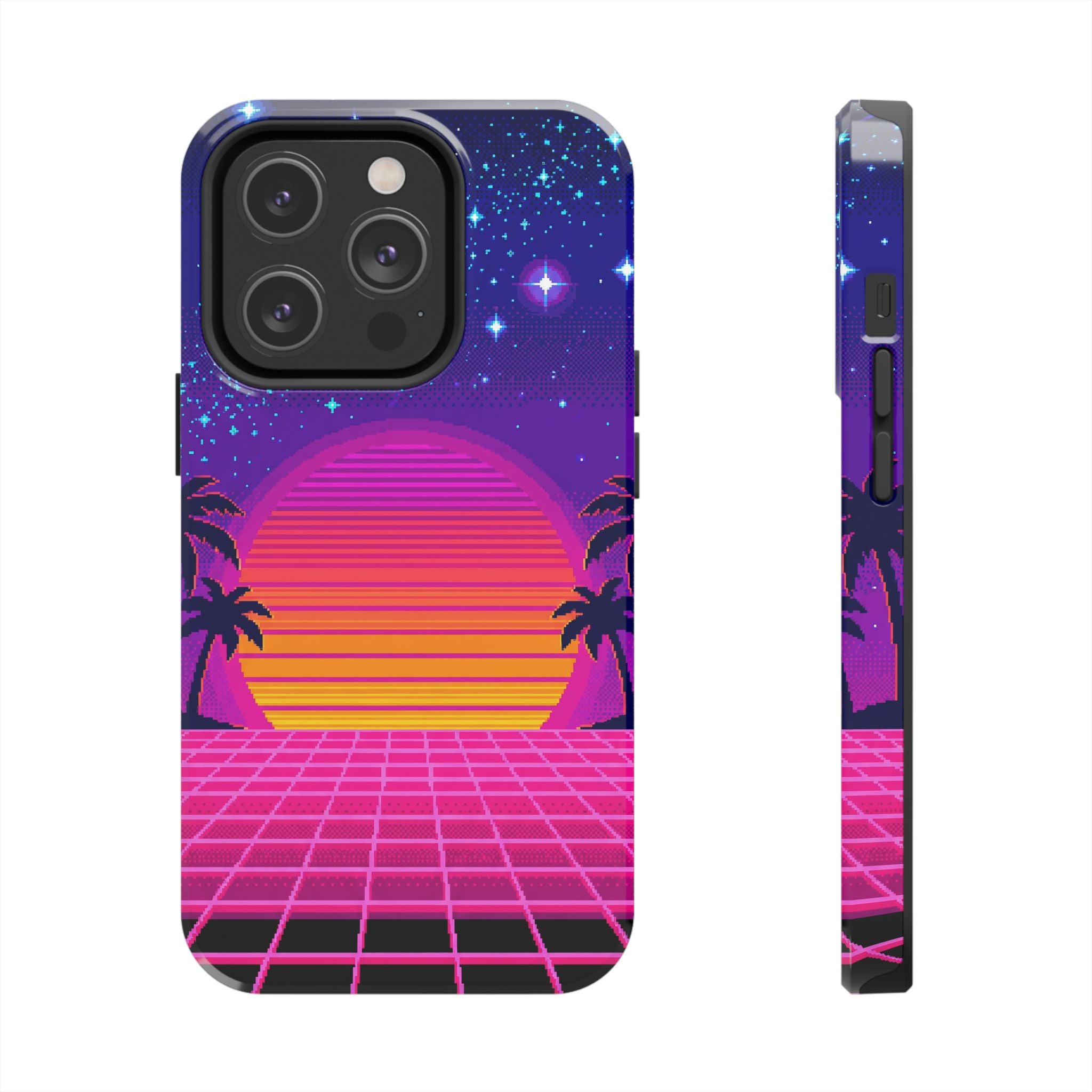 Retro Pixel 8-Bit Sunset — Tough Phone Case