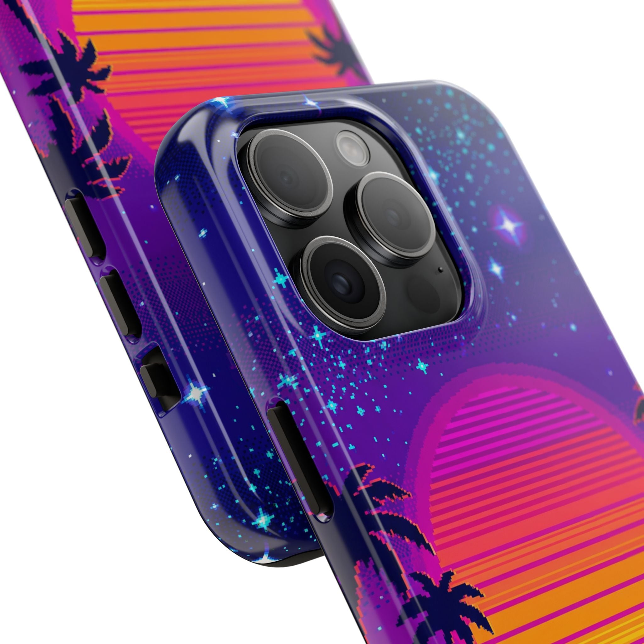 Retro Pixel 8-Bit Sunset — Tough Phone Case