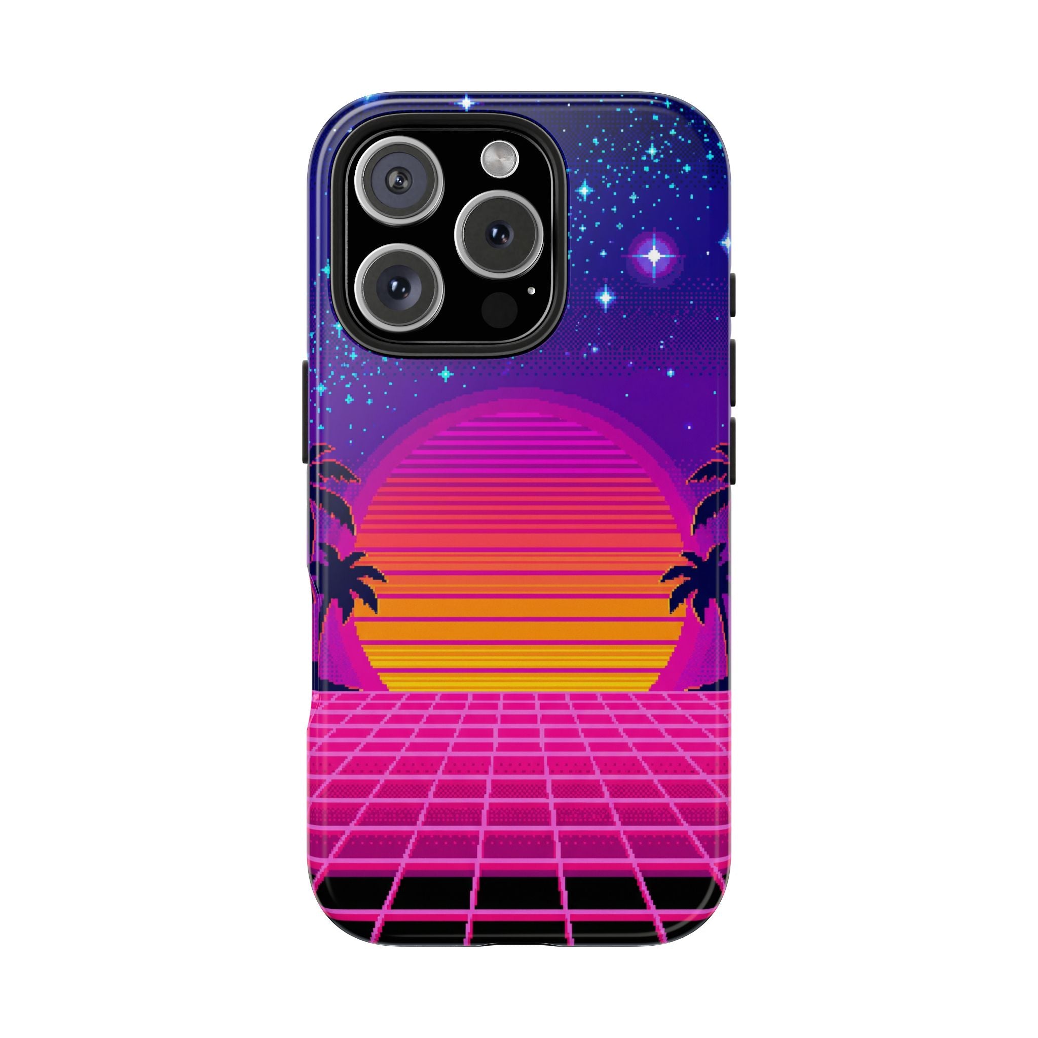 Retro Pixel 8-Bit Sunset — Tough Phone Case