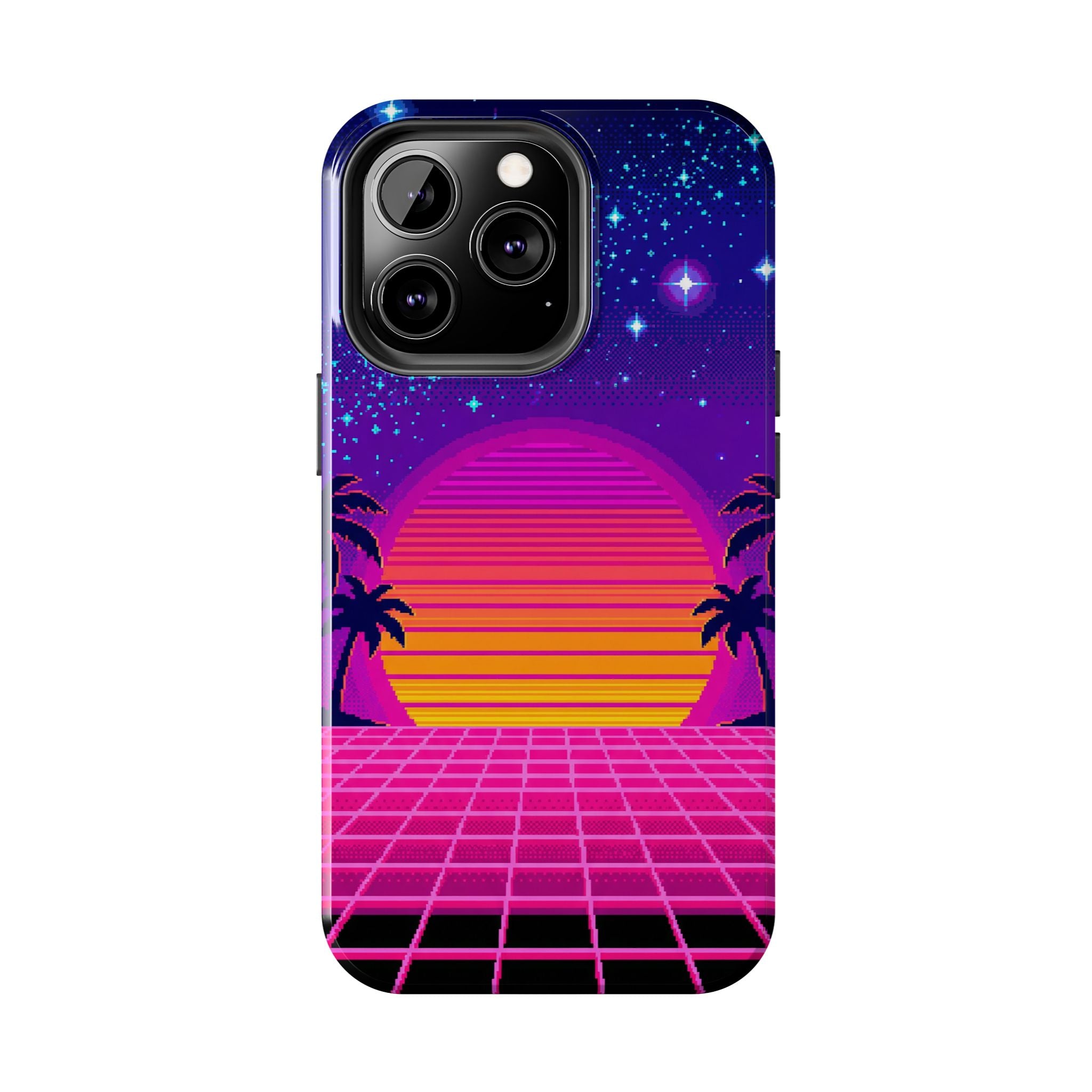 Retro Pixel 8-Bit Sunset — Tough Phone Case