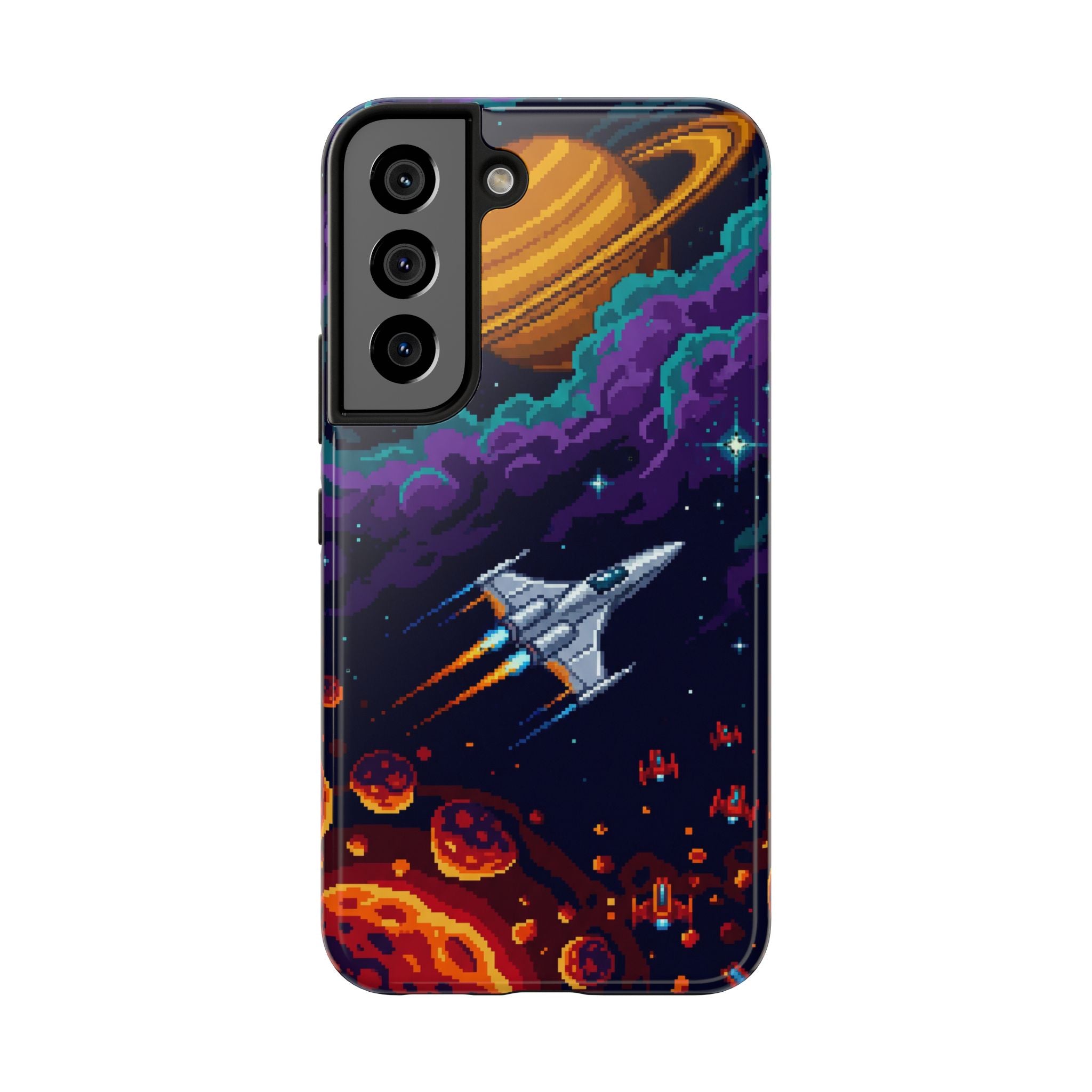 Retro Pixel Galactic Hero — Tough Phone Case