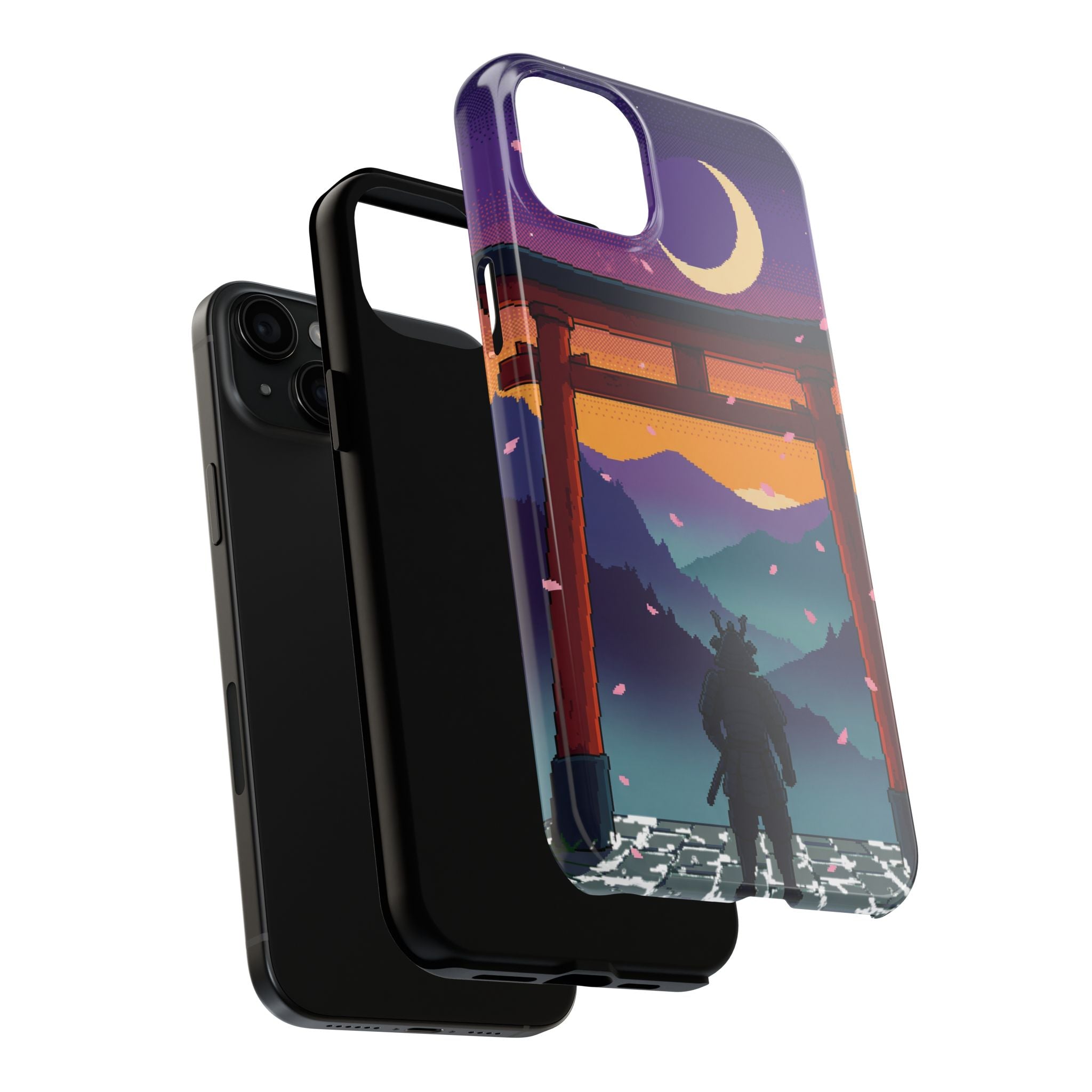 Retro Pixel Lone Samurai — Tough Phone Case