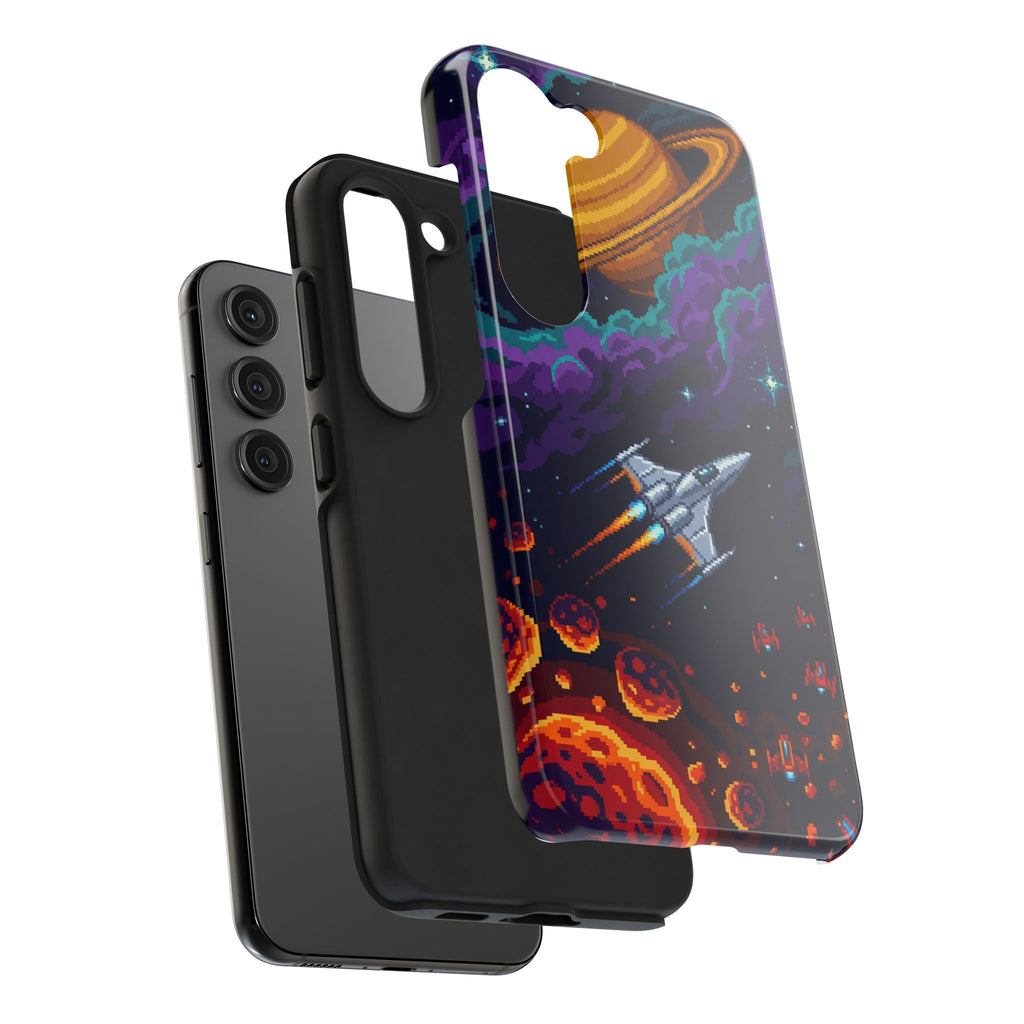 Retro Pixel Galactic Hero — Tough Phone Case
