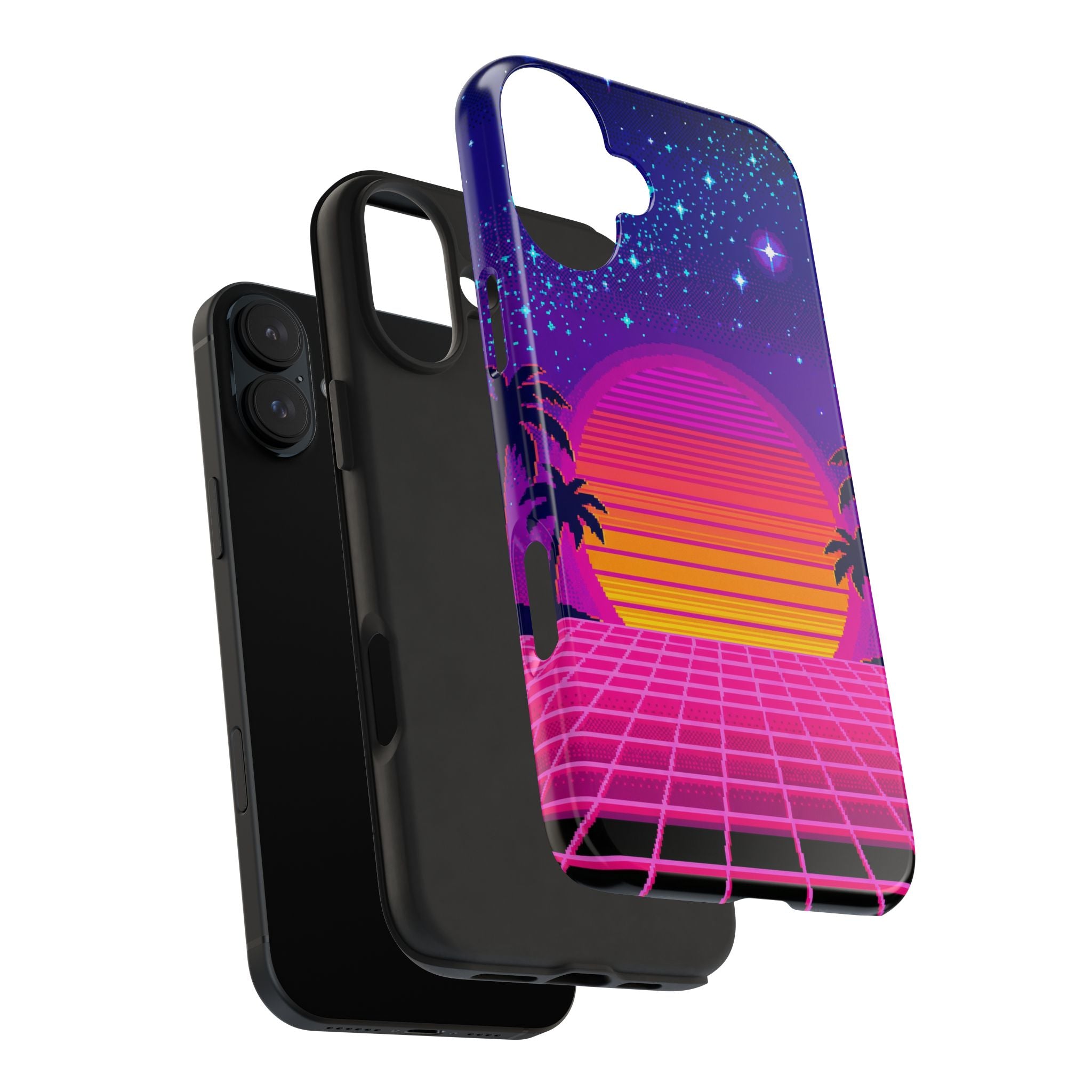 Retro Pixel 8-Bit Sunset — Tough Phone Case