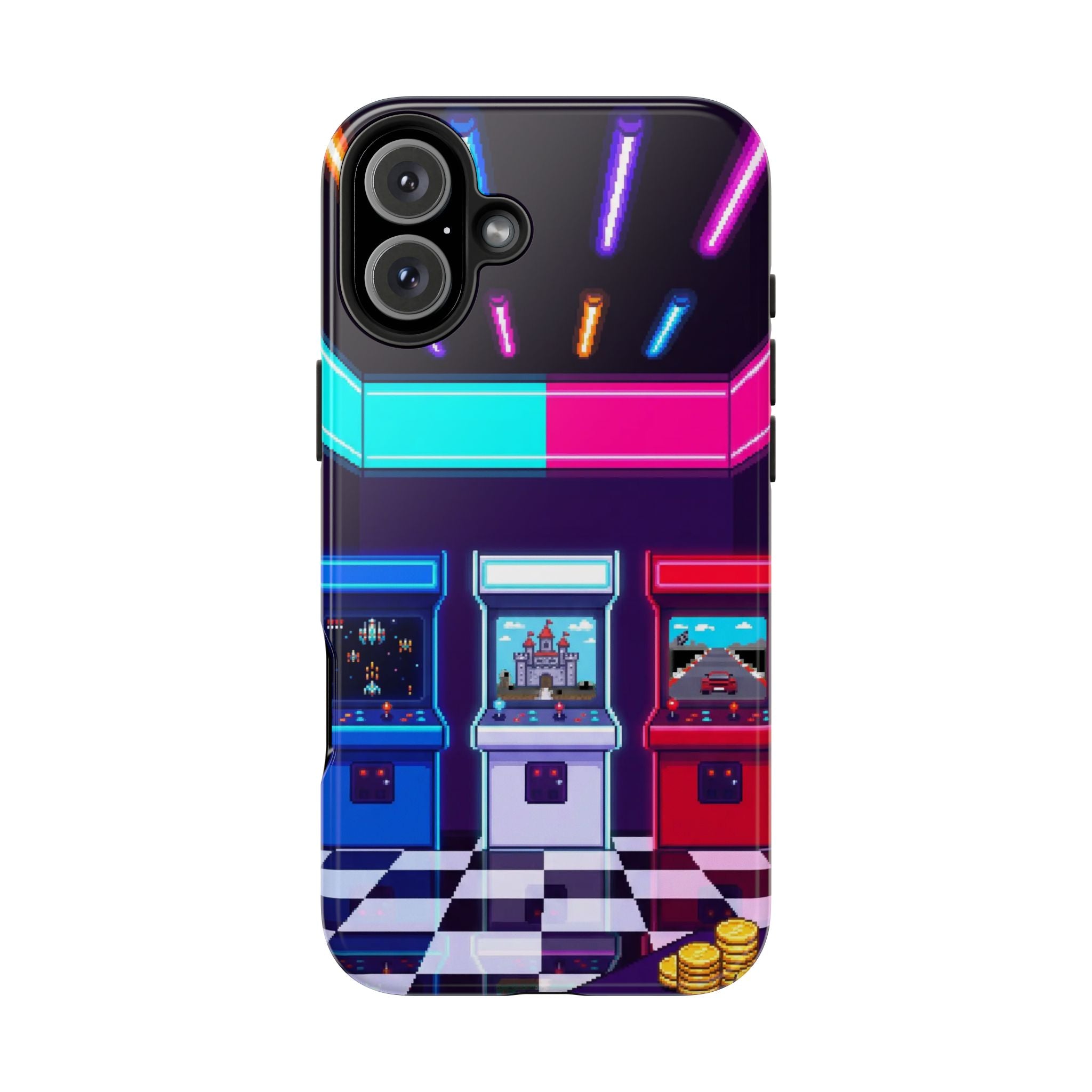 Retro Pixel Arcade Nights — Tough Phone Case