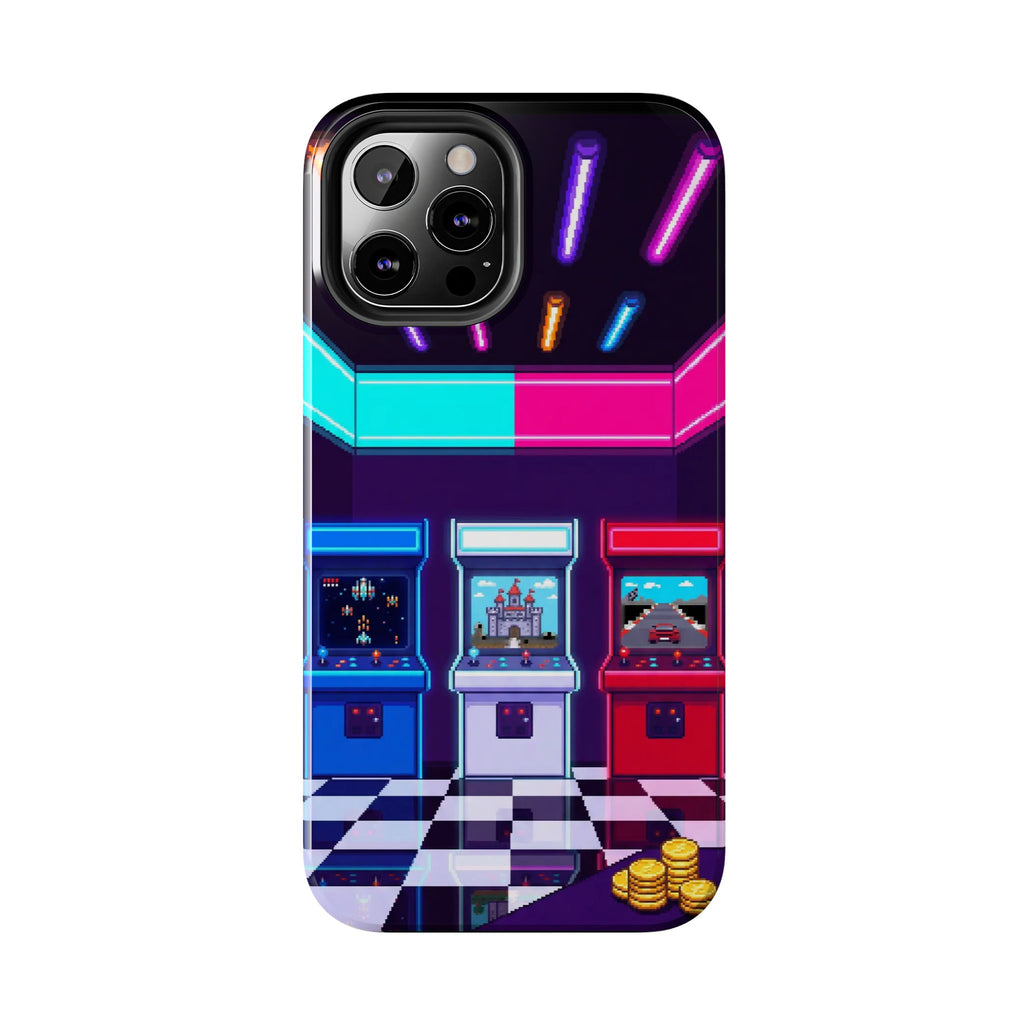 Retro Pixel Arcade Nights — Tough Phone Case