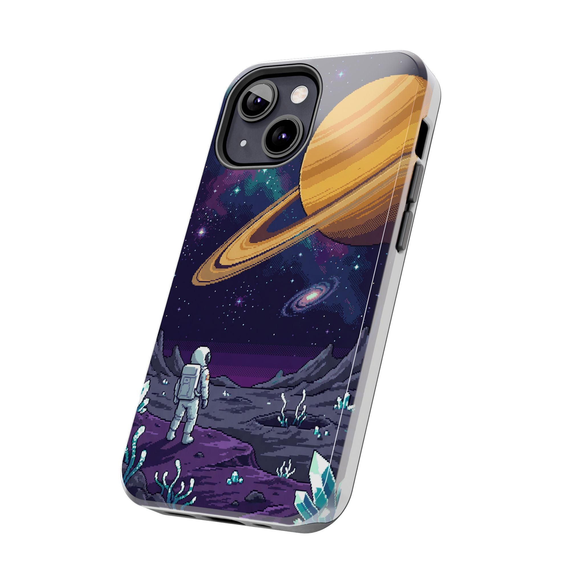 Retro Pixel Astronaut on an Alien World — Tough Phone Case