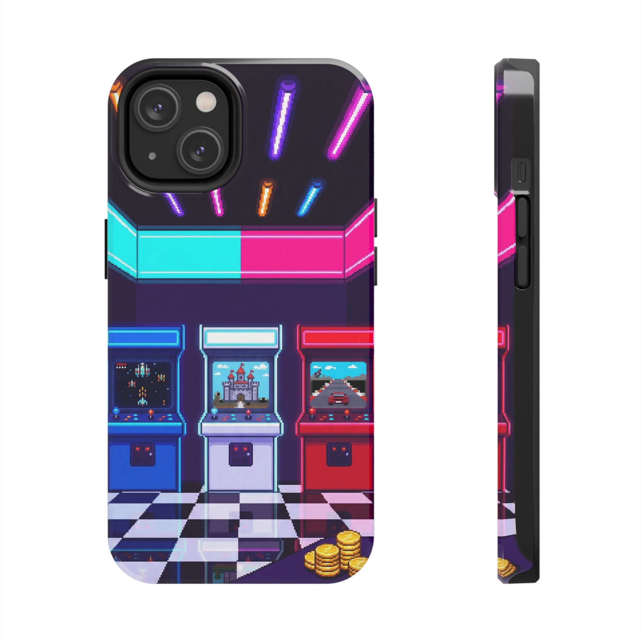 Retro Pixel Arcade Nights — Tough Phone Case