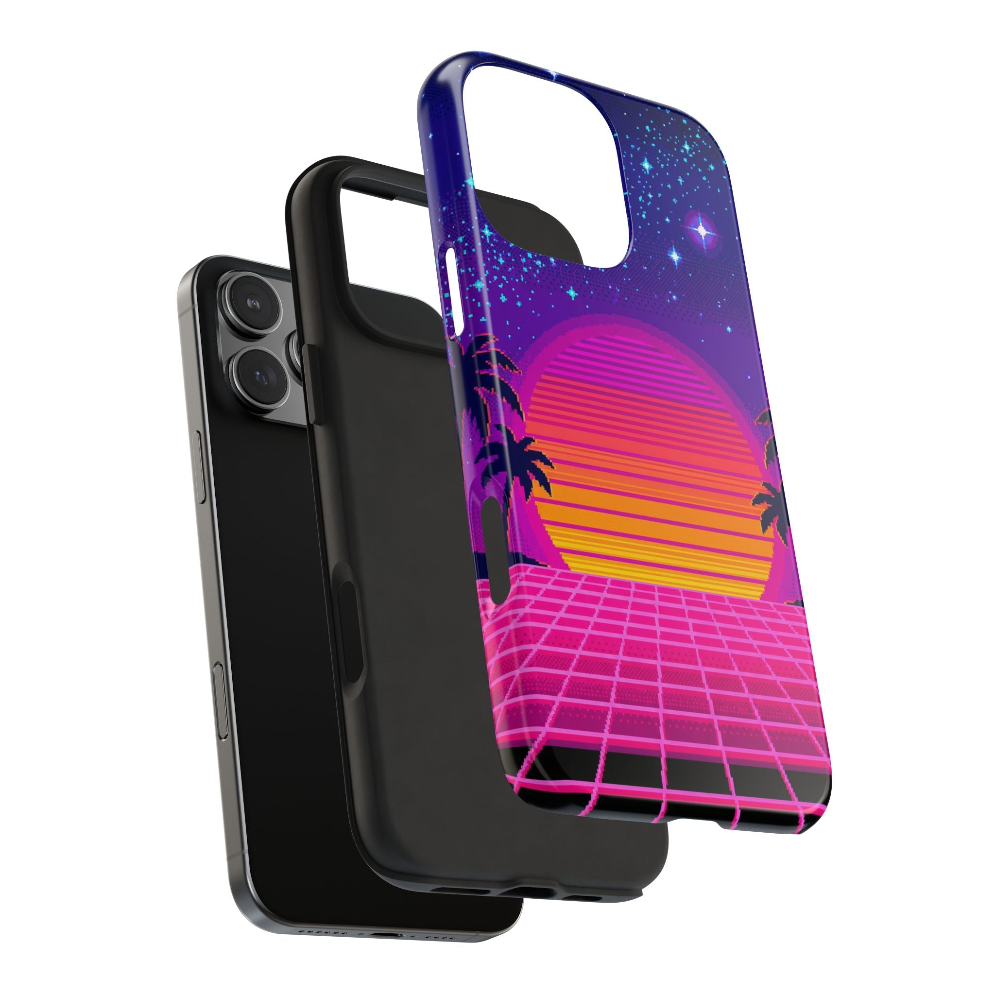 Retro Pixel 8-Bit Sunset — Tough Phone Case