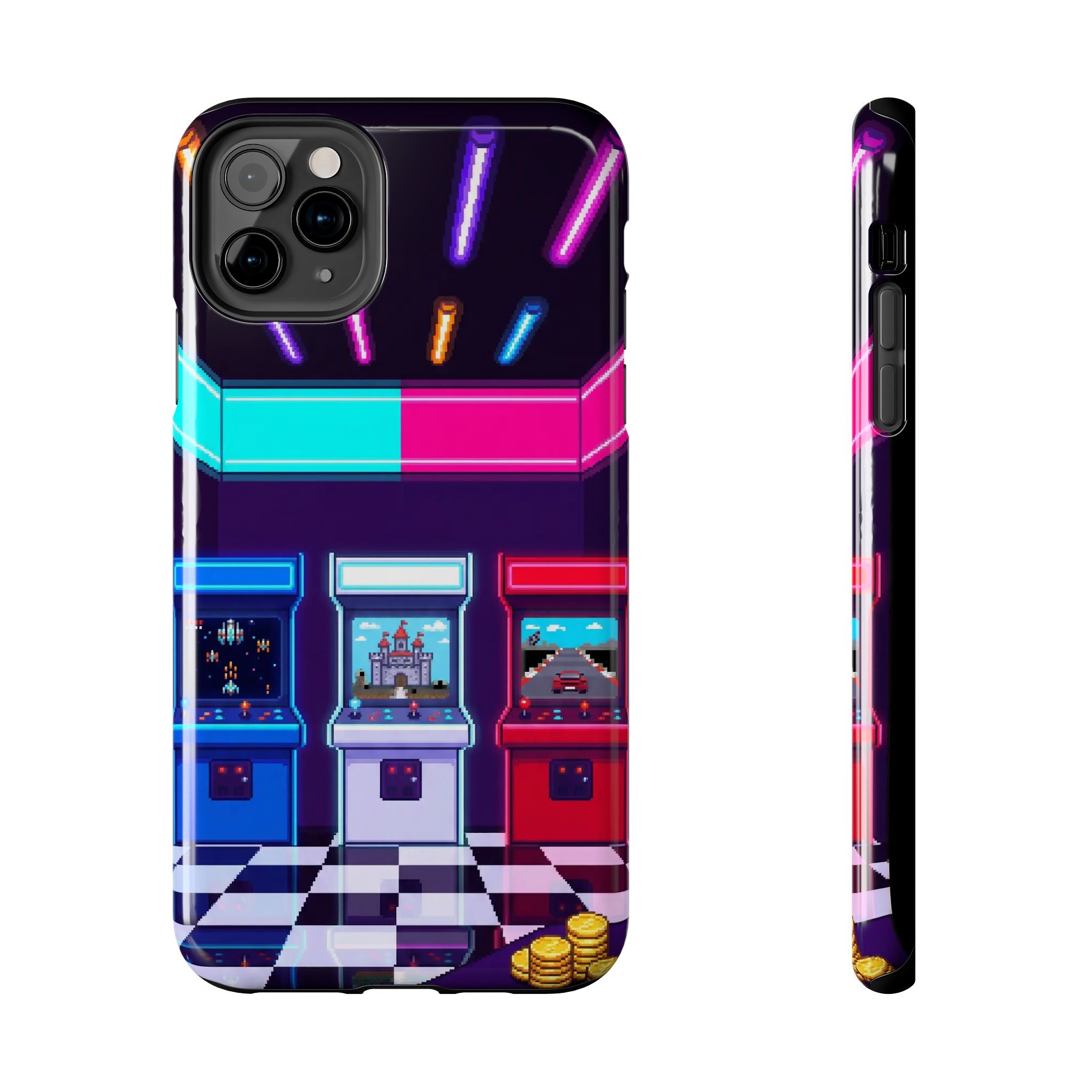 Retro Pixel Arcade Nights — Tough Phone Case