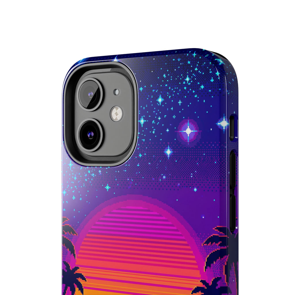 Retro Pixel 8-Bit Sunset — Tough Phone Case
