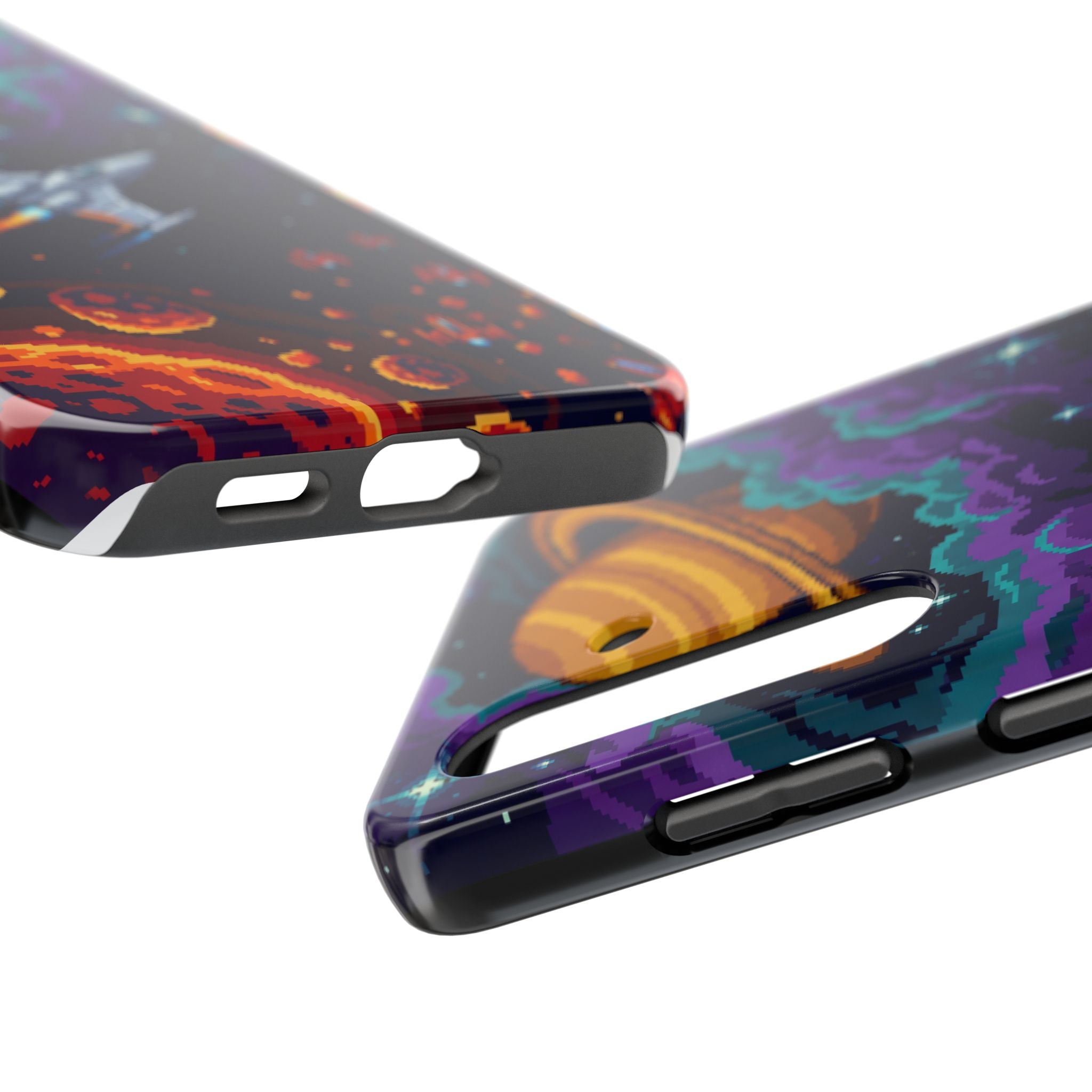 Retro Pixel Galactic Hero — Tough Phone Case