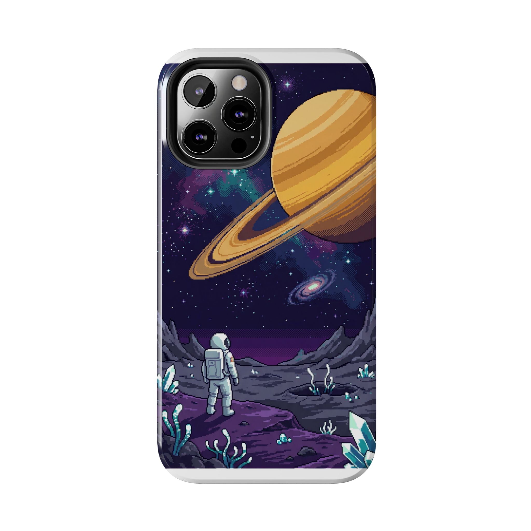 Retro Pixel Astronaut on an Alien World — Tough Phone Case