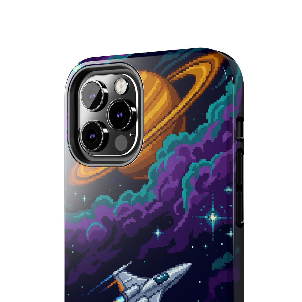 Retro Pixel Galactic Hero — Tough Phone Case