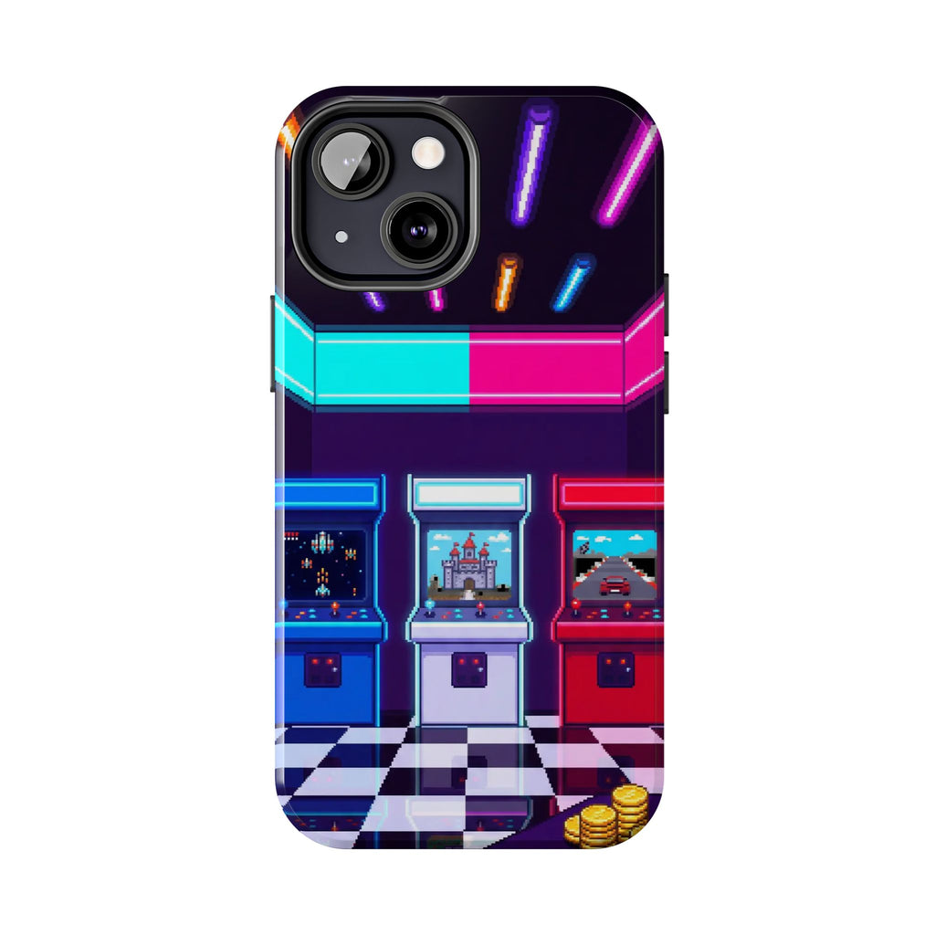 Retro Pixel Arcade Nights — Tough Phone Case