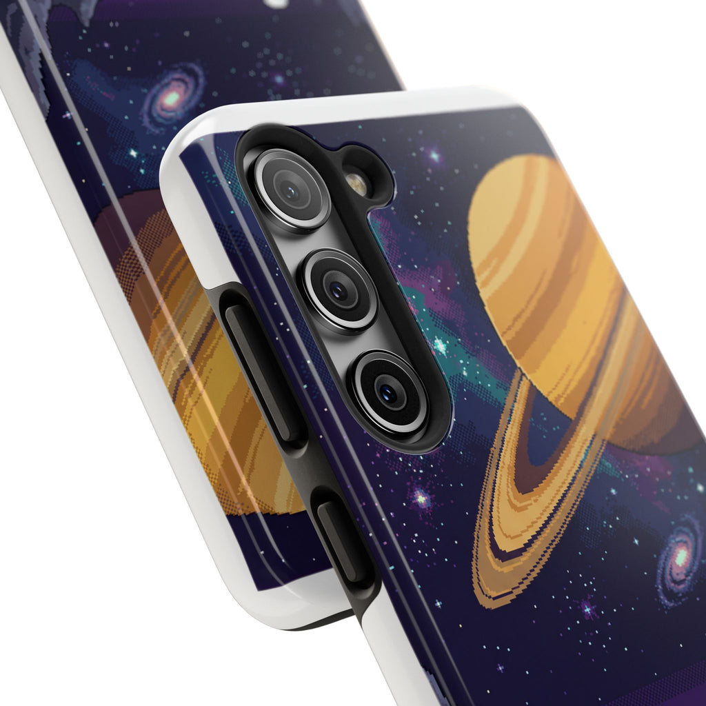 Retro Pixel Astronaut on an Alien World — Tough Phone Case
