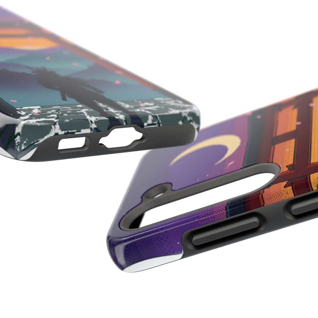 Retro Pixel Lone Samurai — Tough Phone Case