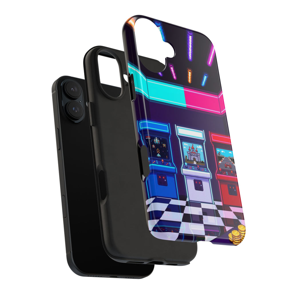 Retro Pixel Arcade Nights — Tough Phone Case