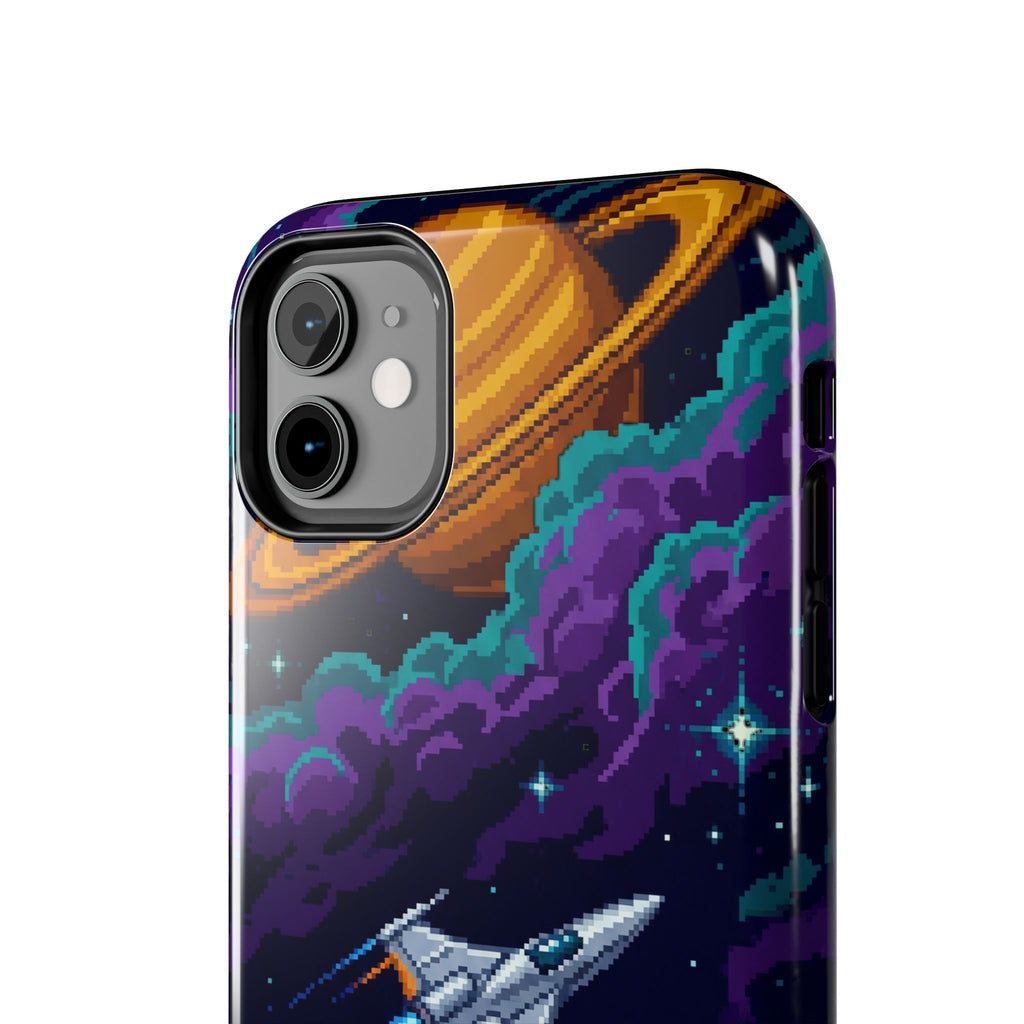 Retro Pixel Galactic Hero — Tough Phone Case