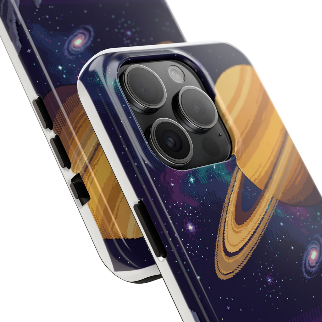 Retro Pixel Astronaut on an Alien World — Tough Phone Case