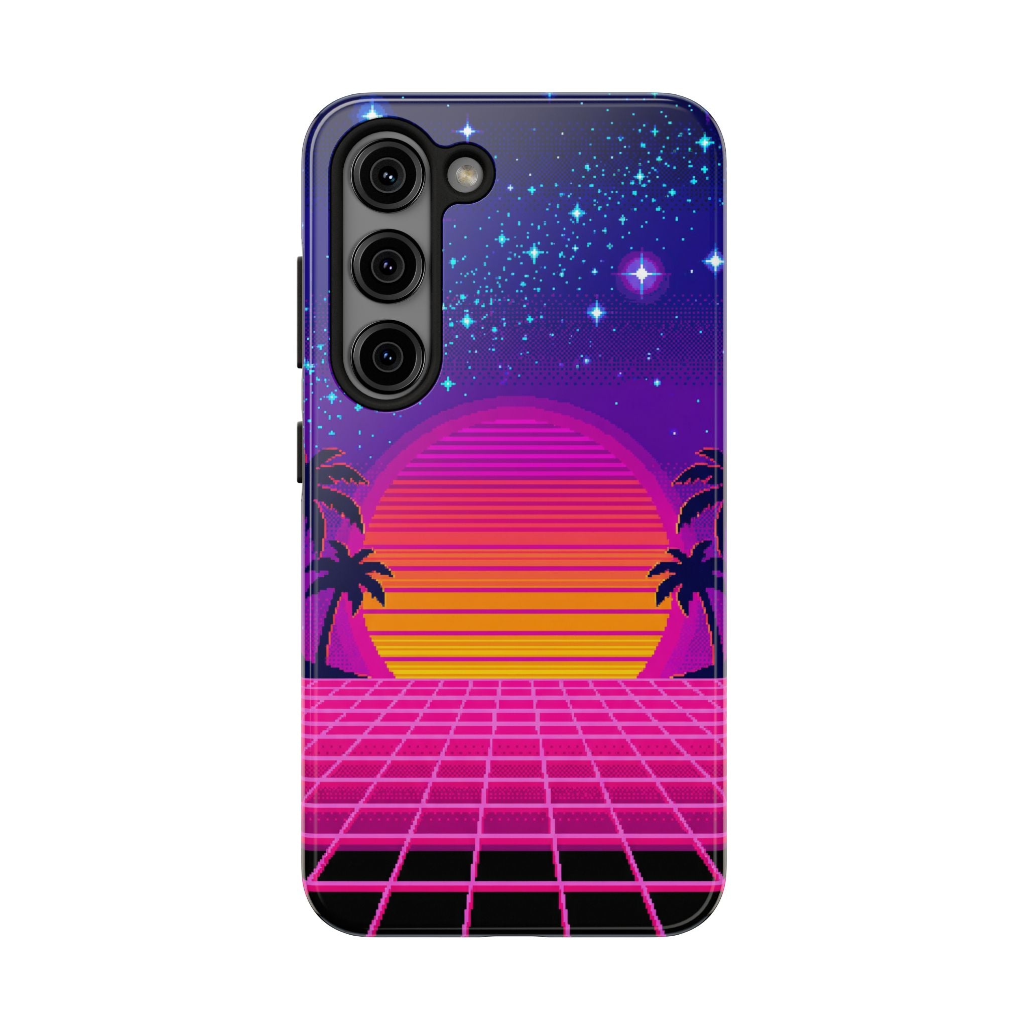 Retro Pixel 8-Bit Sunset — Tough Phone Case