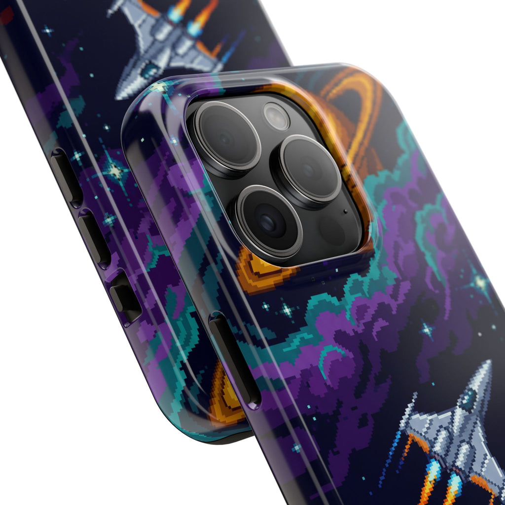 Retro Pixel Galactic Hero — Tough Phone Case