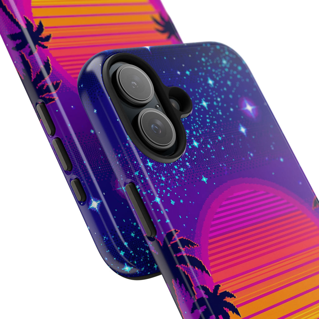 Retro Pixel 8-Bit Sunset — Tough Phone Case