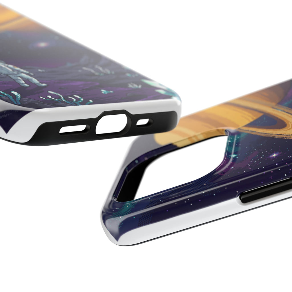 Retro Pixel Astronaut on an Alien World — Tough Phone Case