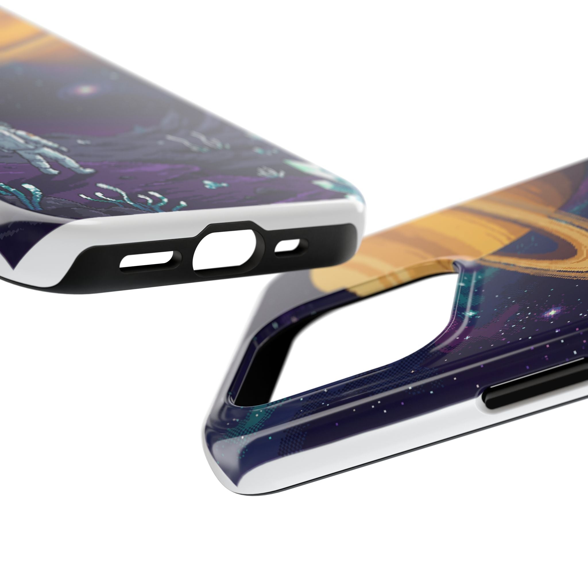 Retro Pixel Astronaut on an Alien World — Tough Phone Case