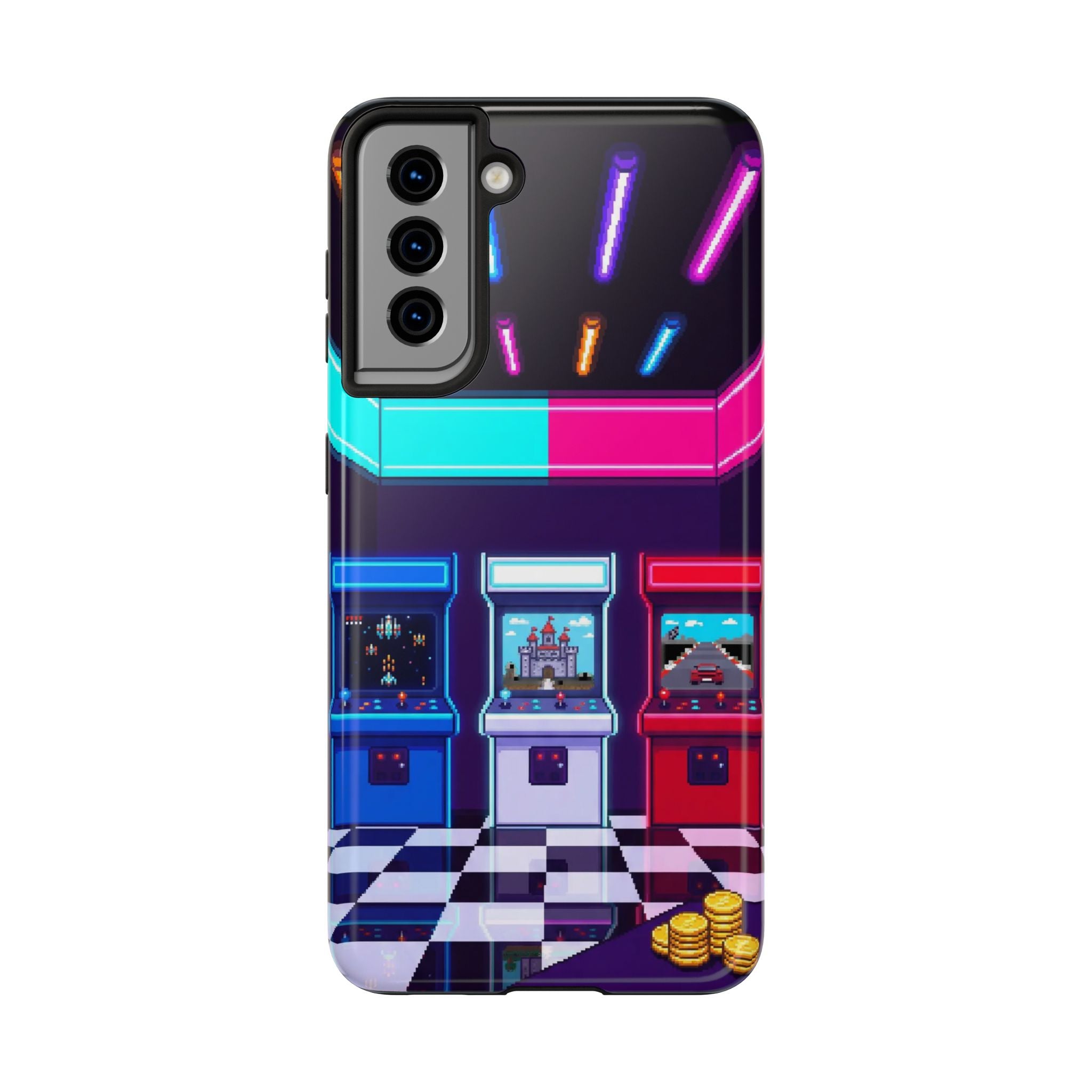 Retro Pixel Arcade Nights — Tough Phone Case