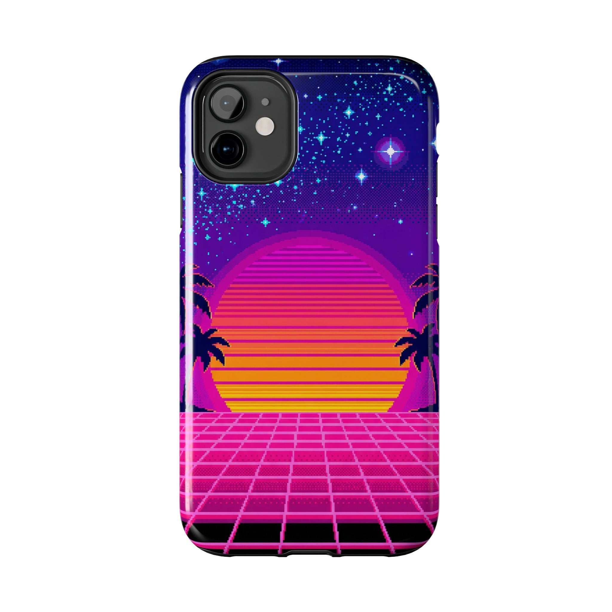Retro Pixel 8-Bit Sunset — Tough Phone Case