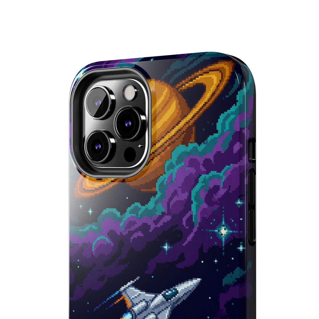 Retro Pixel Galactic Hero — Tough Phone Case