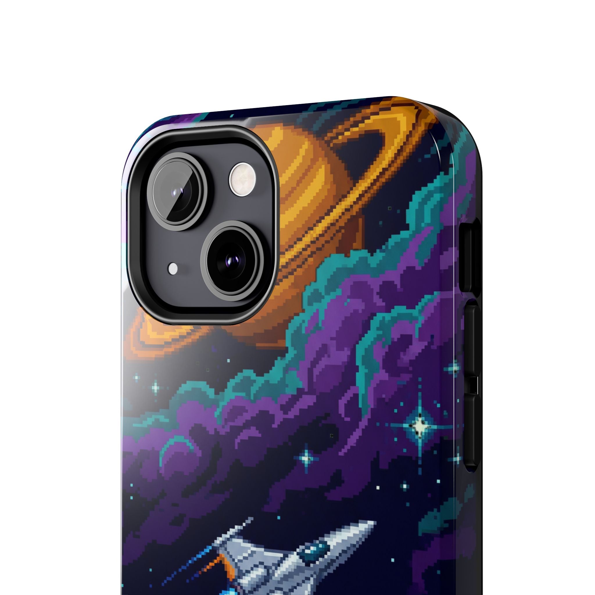 Retro Pixel Galactic Hero — Tough Phone Case