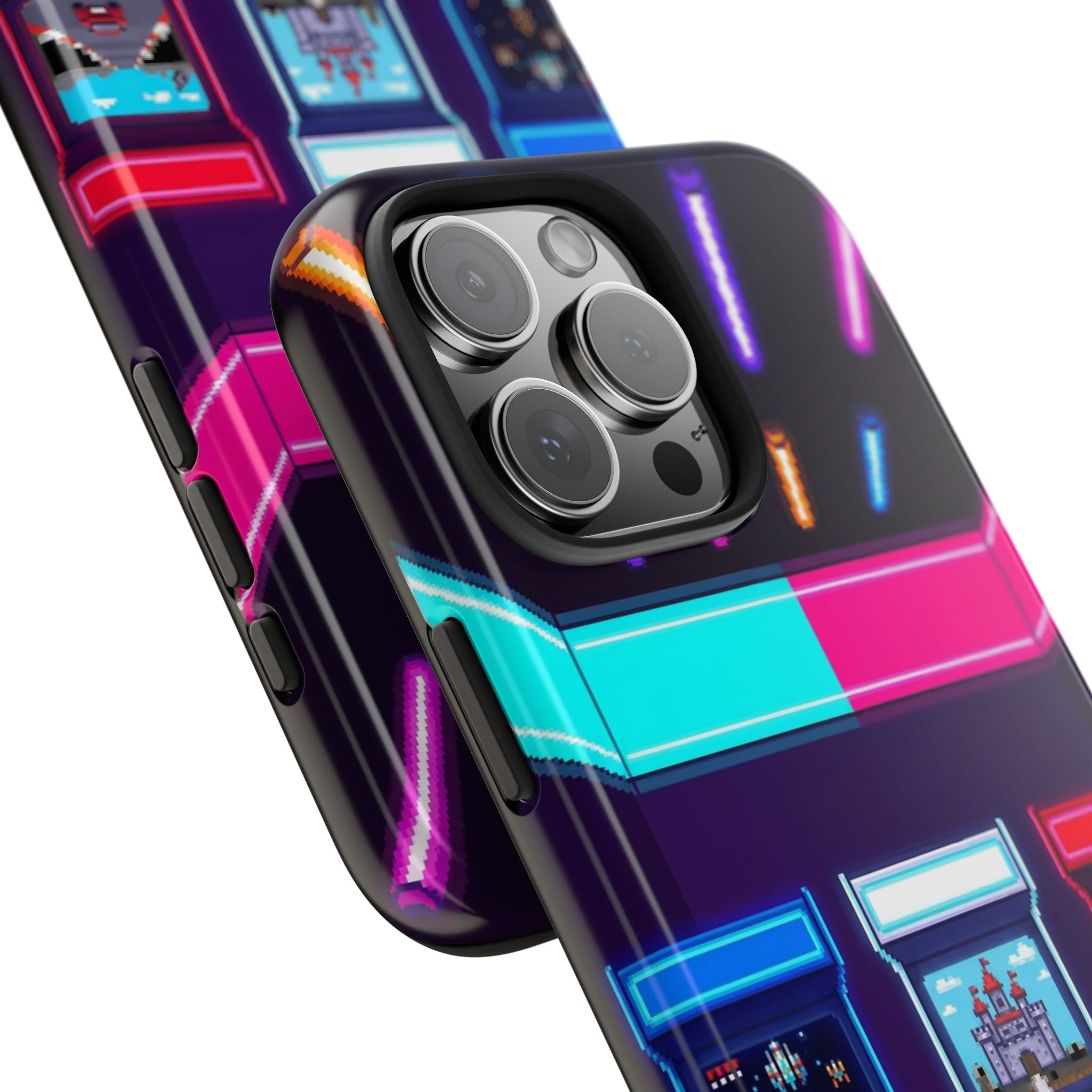 Retro Pixel Arcade Nights — Tough Phone Case