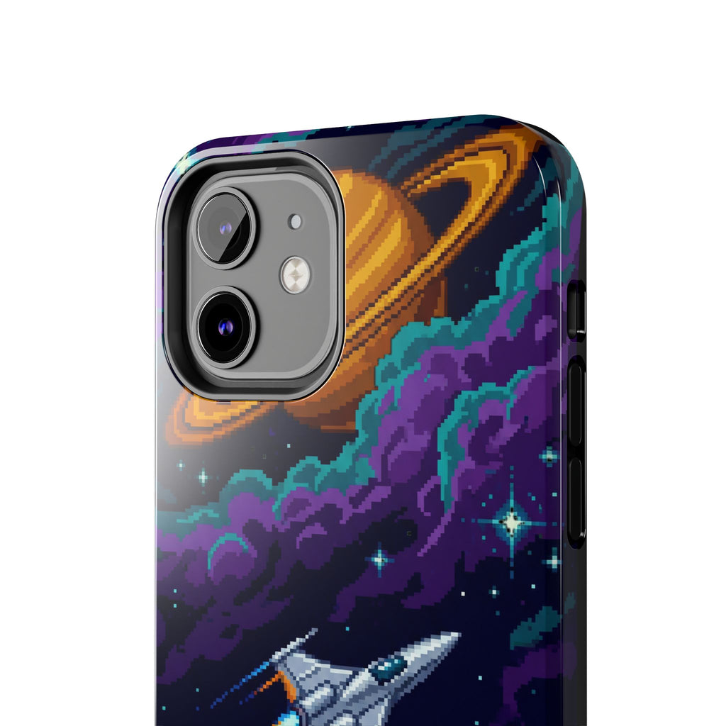 Retro Pixel Galactic Hero — Tough Phone Case