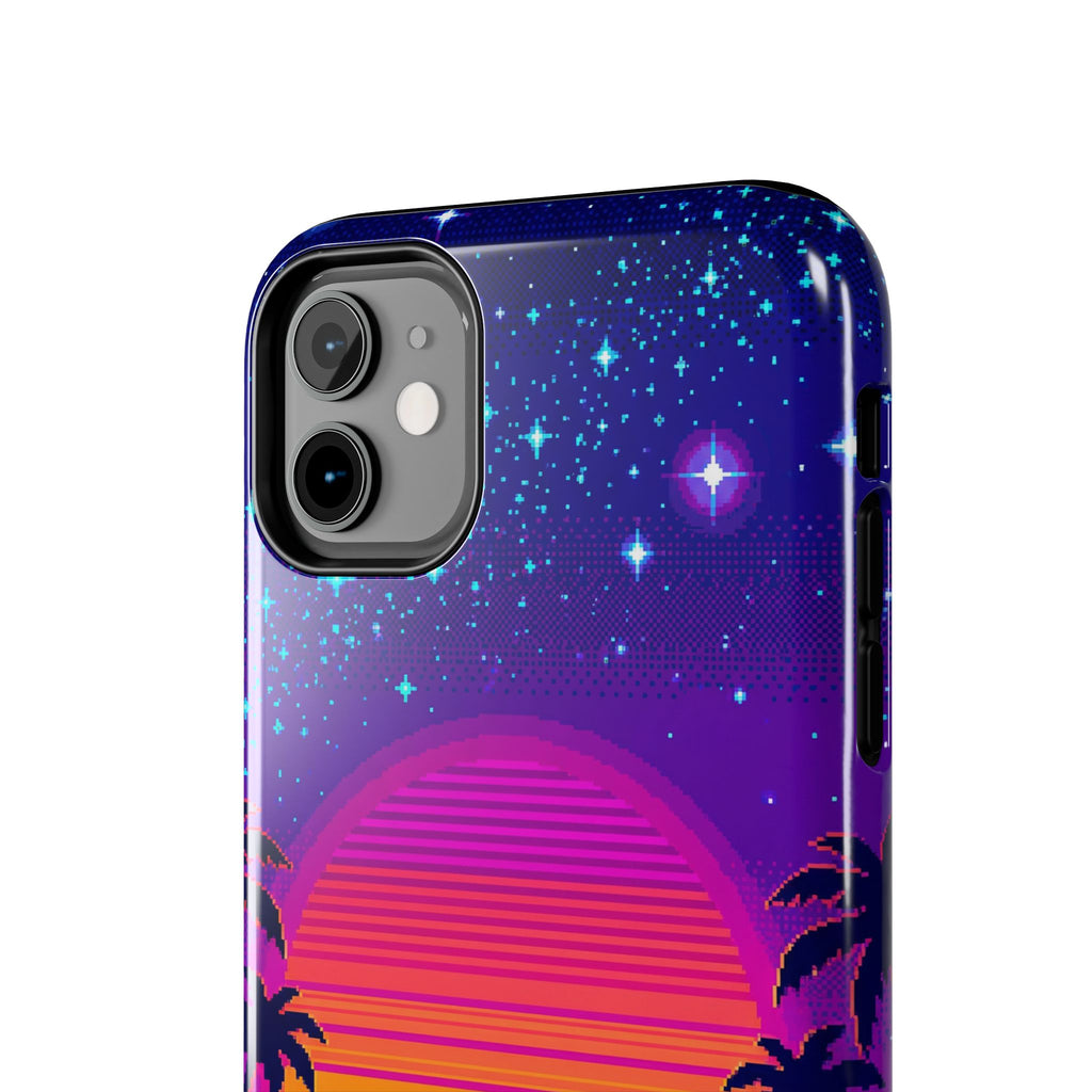 Retro Pixel 8-Bit Sunset — Tough Phone Case