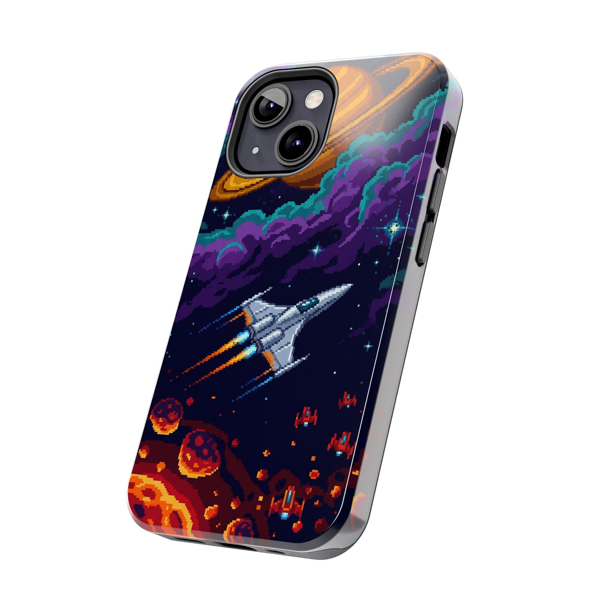 Retro Pixel Galactic Hero — Tough Phone Case