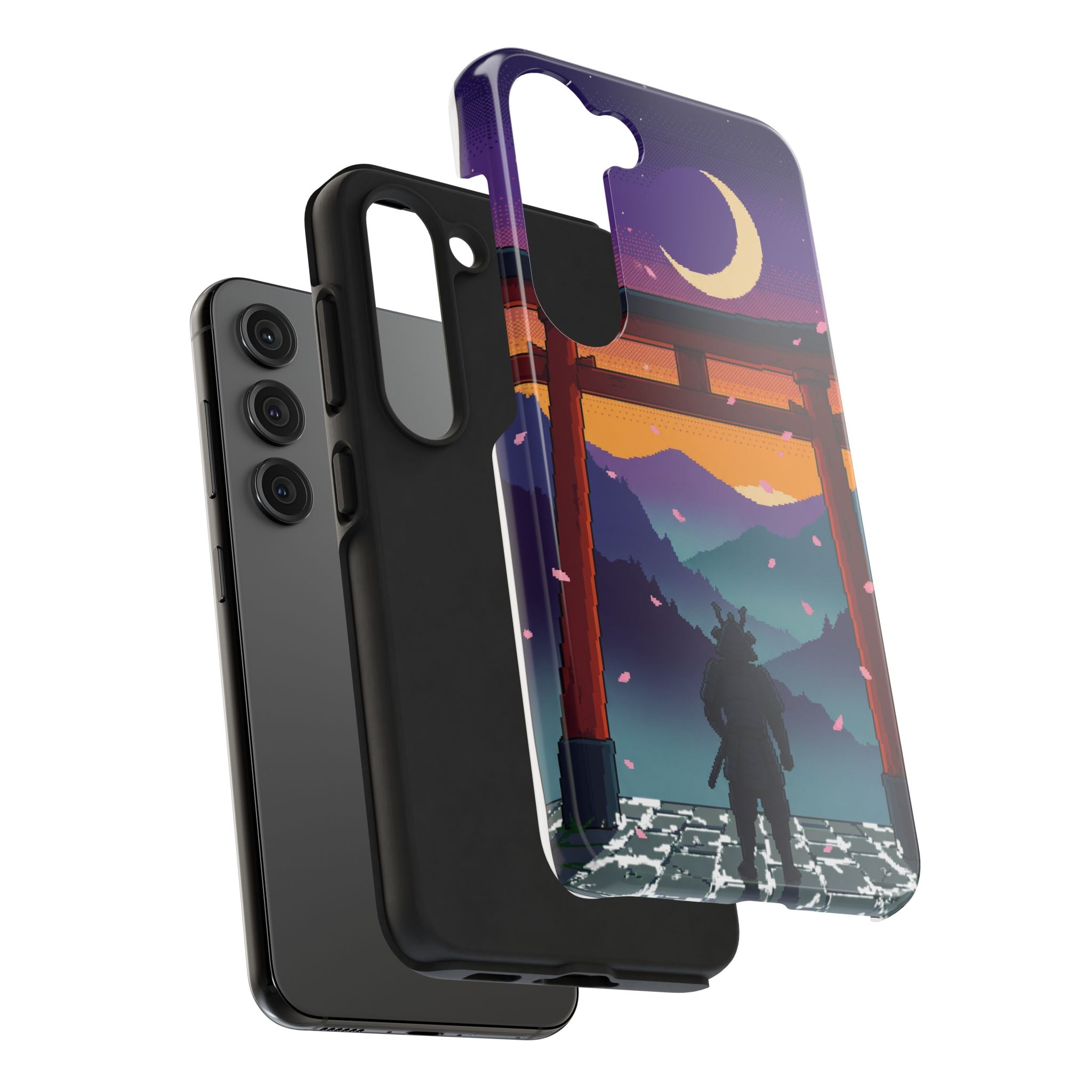 Retro Pixel Lone Samurai — Tough Phone Case